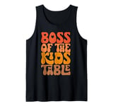 Boss Of The Kids Table Cute Fall Thanksgiving Turkey Day Tank Top