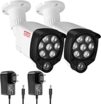 30M Ir Projecteur,8 Led Illuminateur Infrarouge,Lampe D'Eclairage Pour Camera De Surveillance/Quest/Quest23/V,Etc. Etanche,Alimentation Eu Pour Interieur Et Exterieur,2Pack Blanc