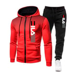 Ny Fashion Träningsoverall För Män Hoodie Fitness Gym Kläder Män Löpning Set Sportkläder Jogger Herr Träningsoverall Vinterdräkt Sport Red XL