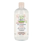 So'Bio étic - Eau micellaire lactée - Mon Lait d'Ânesse - Tous types de peaux - Certifié Cosmebio - Flacon de 500 ml