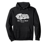 "IDK IDC IDGAF" Three Wise Monkeys: See No Evil... Skeleton Pullover Hoodie