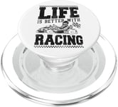 Go Kart Racing Vintage Life Is Better With Racing PopSockets PopGrip for MagSafe