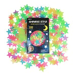 Étoiles Lumineuses Colorées 200 Pièce, Étoiles Lumineuses Autocollantes 3D, Étoiles Phosphorescentes Sticker de Décorations Murales Plafond pour Chambre