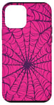 Coque pour iPhone 12 mini Rose Pop Art Ethnique Halloween Motif Toile d'araignée Violet