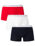 Tommy Hilfiger3 Pack Signature Cotton Trunks - Desert Sky/White/Primary Red