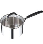 Prestige Made To Last Stainless Steel Saucepan with Lid 20cm,  Induction Suitabl