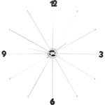 Kare Design Horloge murale Like Umbrella, chromé, moderne, minimaliste, pour salon, chambre, cuisine, 100x100x6cm (sans pile)