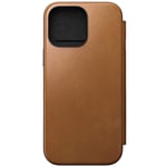 NOMAD iPhone 16 Pro Max Fodral Modern Leather Folio English Tan