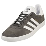 adidas Gazelle Mens Grey White Casual Trainers - 10 UK