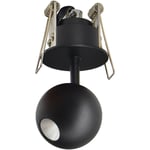 Spot led 5W orientable et encastrable luna - Noir