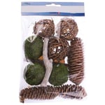 GLOREX Potpourri Pommes de pin, Bois, Marron/Vert, 100 g