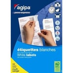 APLI-Agipa Etiquettes - Adhésif permanent - blanc - 70 x 42.4 mm 2100 étiquette(s) (100 feuille(s) x 21) étiquettes