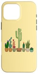 Coque pour iPhone 16 Pro Max Cactus dans des pots amusants