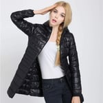 WEIYYY Doudoune Femme Nouveau Hiver Chaud Vestes Femmes Longue légère    Doudoune 5XL 6XL 7XL ultraléger à Capuche Manteaux, Noir, XL