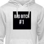 Klassisk Hoodie | Huvtröja för Vuxna Bad Bitch #1