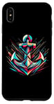 Coque pour iPhone XS Max Symbole de la mer ancre cool dans le style art abstrait Noël