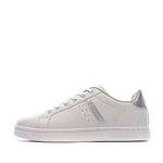 Kappa Femme Logo Alpha Basket, Blanc Argenté, 40 EU