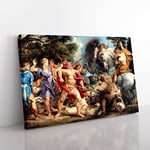 Big Box Art Peter Paul Rubens Attack Canvas Wall Art Print Ready to Hang Picture, 76 x 50 cm (30 x 20 Inch), Multi-Coloured