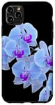 Coque pour iPhone 11 Pro Max Magnifique orchidée bleue Phalaenopsis en forme de mania