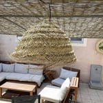 Abat-jour pour lustre style Maroc dôme XL "Doum" en fibre alfa