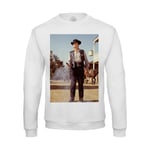 Sweat Shirt Homme Photo De Film Cowboy Shérif Western Duel Au Revolver Original Vintage