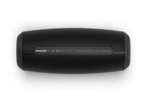Philips Wireless Speaker S5305/00 with Built-In Microphone (Bluetooth 5.0, Waterproof, 12 Hours’ Battery Life, 2 Passive Bass Radiators, Multi-Coloured LED Lights) Black – 2020/2021 Model