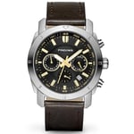 PINDOWS Montres pour Hommes, Montre chronographe pour Homme, Grand Cadran, Montre-Bracelet à Quartz Tendance avec Bracelet en Acier Inoxydable ou Bracelet en Cuir.