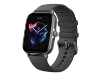 Amazfit GTS 3 - Smart klocka med rem - silikon - grafitsvart - handledsstorlek: 155-218 mm - display 1.75" - Bluetooth - 24.4 g