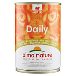 Almo Nature Daily avec Dinde. Nourriture Humide pour Chat Adulte - 24 boîtes de 400g