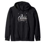 Merry Christmas - Happy Holiday - Happy New Year - Xmas Tree Zip Hoodie