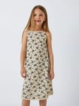 Caramel Kids' Hyssop Berry Bud Print Summer Dress, Off White/Navy