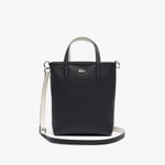 Lacoste Sac cabas vertical Anna réversible Taille Taille unique Noir Farine