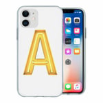 For Apple Iphone 11 Silicone Case Initial Letter A - S4619