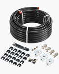 VEVOR Kit Conduite de Compresseur d'Air, 30,48 m x 19,05 mm, Système de Tuyauterie d'Air Comprimé en PEHD Aluminium, Étanche, Facile à Installer, Kit Tubes d'Air Comprimé pour Garages, Ateliers, Noir