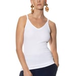 Mey Spaghetti Strap Top Hvit modal Small Dame