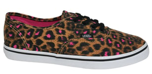 Vans Childrens Unisex Off The Wall Authentic Lo Pro Leopard Print Kids Plimsolls IEBB4M B83A - Multicolour Textile - Size UK 2.5