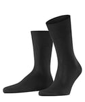 FALKE Men's Firenze M SO Cotton Plain 1 Pair Socks, Black (Black 3000), 7-8