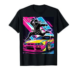 JDM race Car ninja Japan 90s Drift Tokyo drifting jump kick T-Shirt