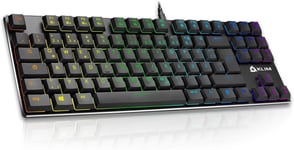 DASH TKL ¿ CLAVIER MÉCANIQUE TKL AVEC SWITCH RED LOW PROFILE POUR LES PROFESSIONNELS ET GAMERS + RÉTROÉCLAIRAGE RGB + STRUCTURE MÉTALLIQUE + CLAVIER QWERTZ SANS PAVÉ NUMÉRIQUE - [CLA170814]