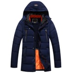 Doudoune Homme De Marque À Capuche Detachable Doublure En Fausse Fourrure Manteau Homme Long À Poches Multiples Parka Homme -Zs306766