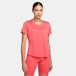 Nike Women's Shirt W NK One DF SS STD Top, Lt Fusion Red/White, DD0638-648, S