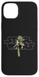 Coque pour iPhone 14 Plus Star Wars Logo Jedi Master Yoda Lightsaber