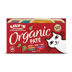 Lily’s Kitchen Made with Natural Ingredients Adult Wet Cat Food Multipack Trays Organic Paté Grain-Free Recipes 4 packs x 8 trays x85g