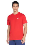 Nike Homme M Nsw Club Tee T shirt, Rouge (University Red/White 657), FR : L (Taille Fabricant L-T) EU