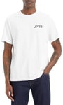 Levi's Men's Ss Relaxed Fit Tee T-Shirt, Headline Logo 2 White+, S