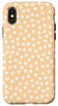 Coque pour iPhone X/XS Blanc et jaune, étoiles