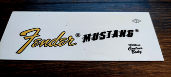 FENDER MUSTANG HEADSTOCK  /  LOGO TETE GUITARE FENDER MUSTANG