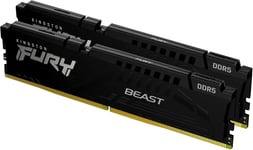 FURY Beast Black DDR5 16GB (2x8GB) 5600MT/s CL40 DIMM Desktop Gaming Memory Kit of 2 - KF556C40BBK2-16.[V468]