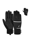 Reusch Terro Stormbloxx Touch-TEC Gants de Sport Coupe-Vent et imperméables, pour la Course, Le Cyclisme, la randonnée, Le Ski de Fond, écran Tactile, Noir/Argent, 10