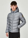 Zavetti Canada Junior Fallonino Hybrid Puffer Jacket - Grey, Grey, Size Age: 12-13 Years